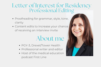 proofread and edit your letter of interest for residency