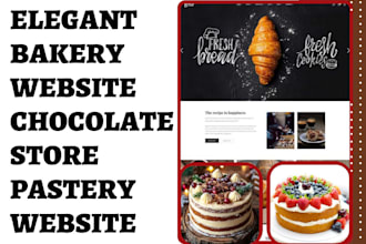 design bakery website chocolate store pastries store cookies store cake website