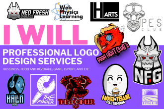 professional logo design services, fnb, company, and esport