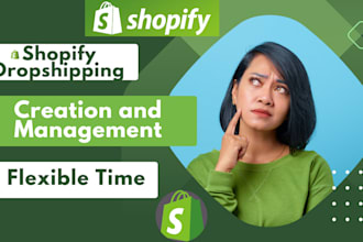 make shopify store, store creation gig, and store management services