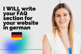 write your faq section for your website