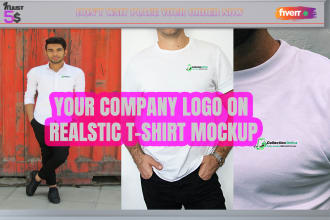 put your company logo on realistic t shirt mockups