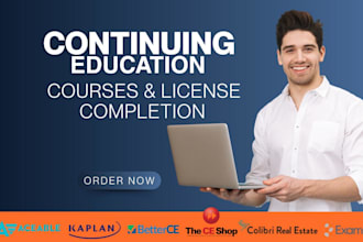 help with ce shop, real estate license, course and continuing education