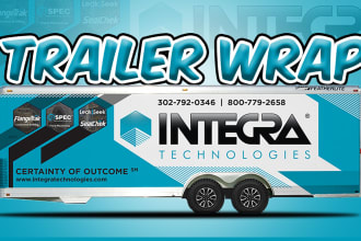 design professional and outstanding trailer wrap,box trailer,truck wrap