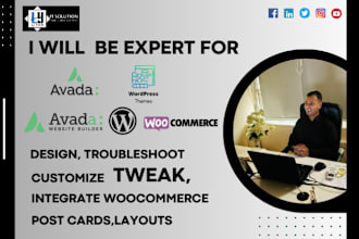 design website with avada theme