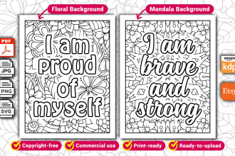 design kids affirmation quotes coloring page kids coloring pages activity book