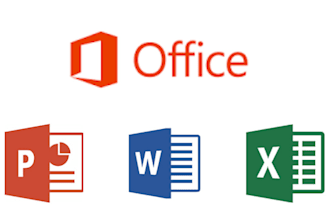 do every type of work on ms word, excel and power point