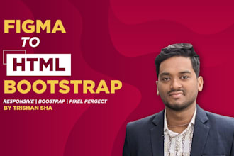 convert figma to responsive HTML using bootstrap