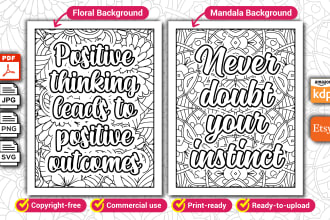 design motivational quote inspirational quotes coloring page adult coloring page