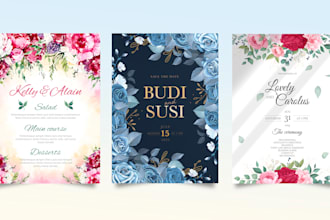 create custom wedding invitation cards, birthday, and event flyer
