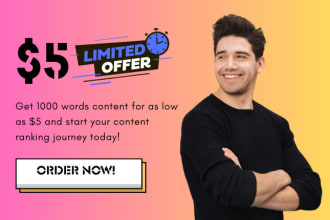 do SEO blog writing and deliver in 2 days