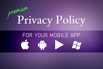 write a privacy policy for your mobile app