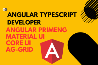 angular primeng, material ui, typescript, ag grid html css developer