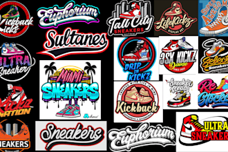 make a logo vector for your shoes brand or a sneaker store vector, footwear,