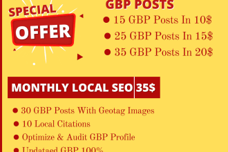 do gbp post and monthly local seo gmb