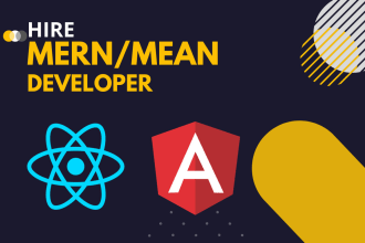 develop angular typescript react mean or mern stack web application