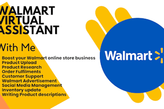 be your walmart store manager, add products, order fulfillment, inventory update