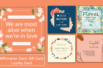 do custom affirmation cards, gift cards, and loyalty cards