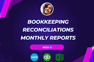 do bookkeeping using xero, quickbooks, excel, zohobooks