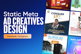 design static meta ad creatives for facebook and instagram