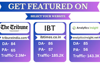 publish article on tribune india, ibtimes, analyticsinsight at best rate