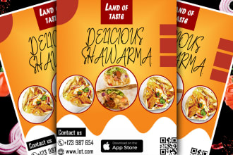 design amazing food flyers for you
