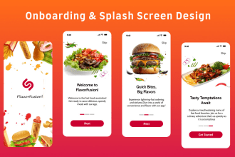 design stunning onboarding screen for android or IOS app