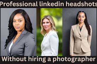 make linkedin headshot portrait photo using ai for business and real estate