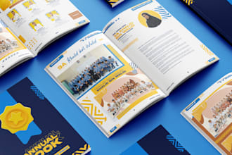 design the school yearbook or memory book
