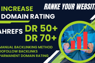 increase DR or website domian rating ahrefs DR by manual backlinkings