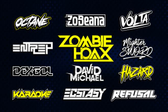create stunning custom studio record dj and typography logo design