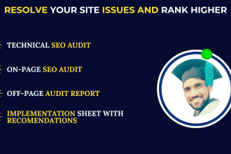 create SEO audit report long term action plan onpage optimization