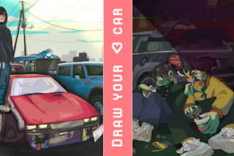 draw custom car art