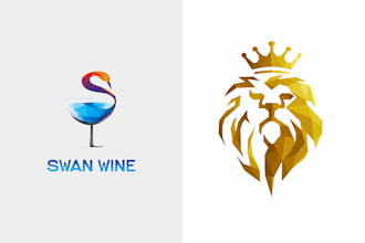 create a polygon, geometric style logo for your business