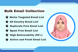 collect niche targeted active and valid bulk email lists for email marketing