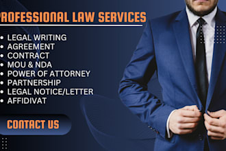 be your lawyer in legal drafting agreements, contract, terms and conditions