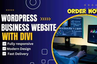 build wordpress business or corporate website using divi theme