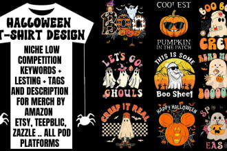 design a awesome halloween and trendy t shirt