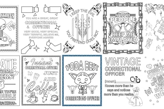illustrate coloring book pages for adults and children