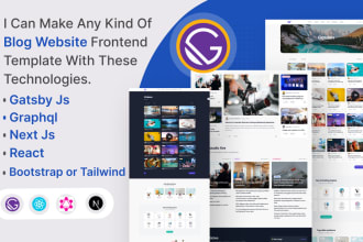 be front end developer gatsby js next js react js graphql