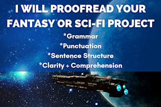 proofread your fantasy or science fiction book