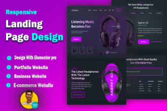 convert ui ux design to wordpress landing page with elementor pro