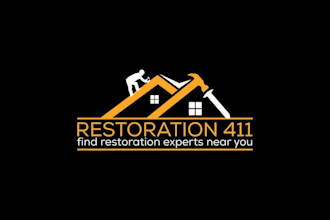 create creative modern home restoration logo design