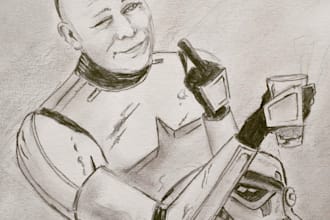 draw personal funny portraits, perfect for a gift
