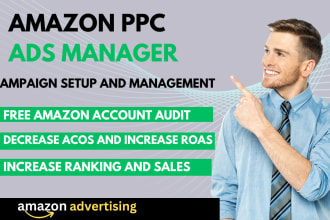 set up, manage and optimize your amazon PPC campaign sponsored ads