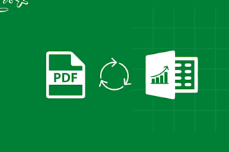 convert PDF to excel or do data entry work