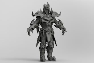create a high poly zbrush character sculpt for print or games