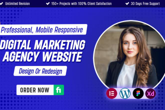 create responsive digital marketing agency website
