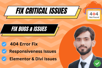 fix critical errors wordpress website issues responsive issues
