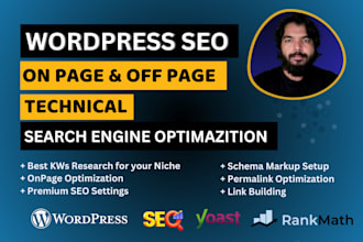 optimize website on page technical SEO wordpress backlinks shopify wix weebly
